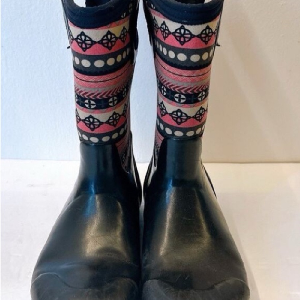 Bogs North Hampton Black Youth Rain Boots - Picture 3 of 7